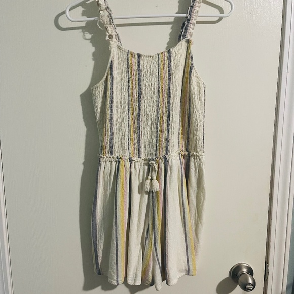 Boho vintage playsuit Romper linen - Picture 1 of 2